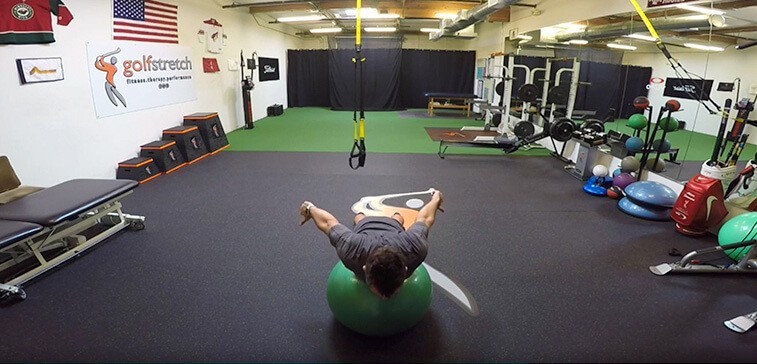 “I’s” On The Ball Shoulder Flexion And Extension